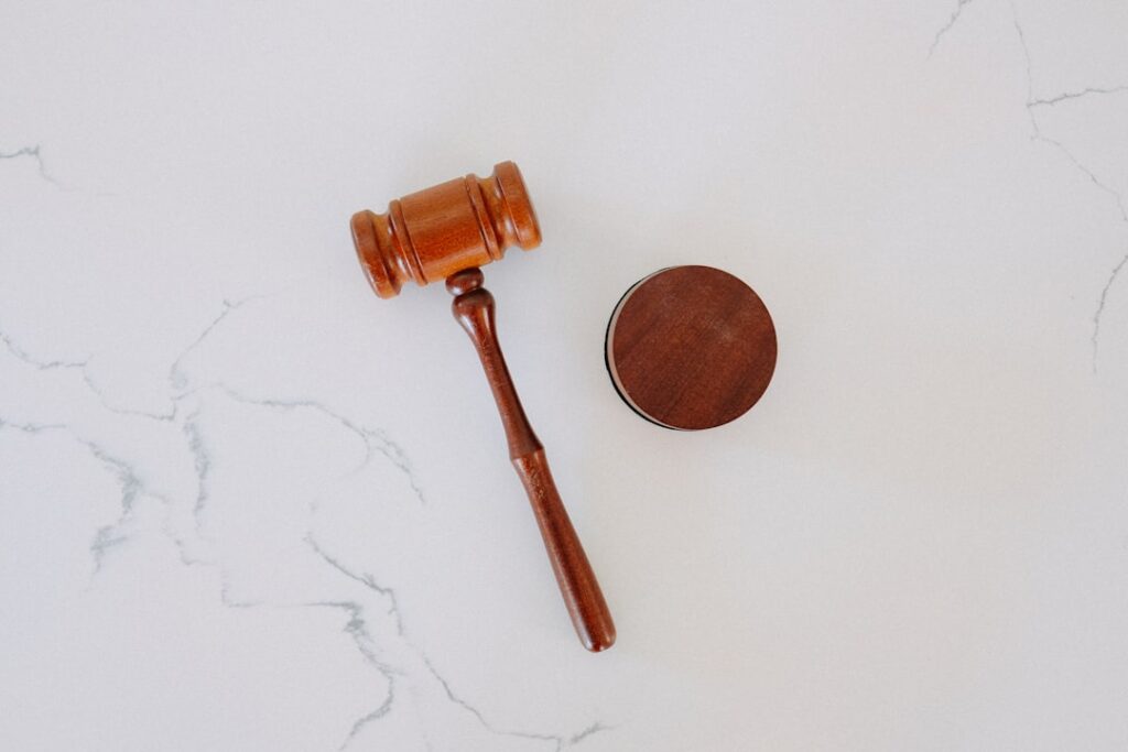 A wooden gavel on marble — illustrating a Singapore drug-trafficking sentencing case study