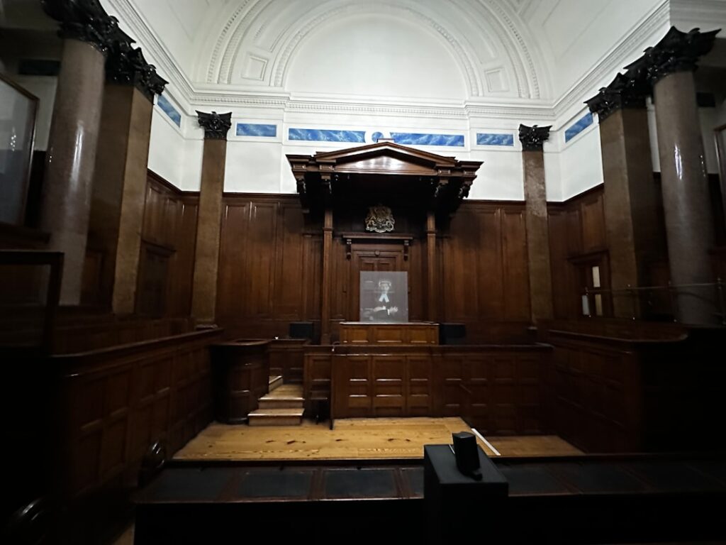 An empty courtroom — illustrating a Singapore sexual-penetration-of-a-minor case study