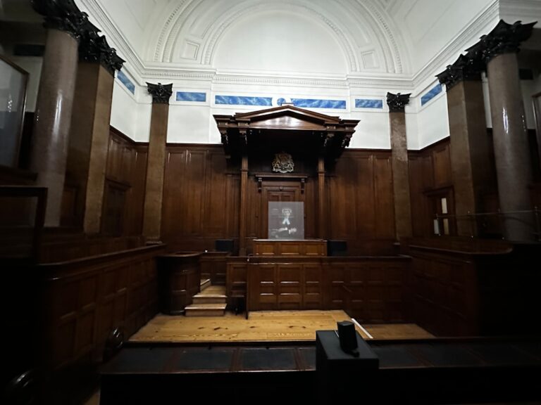 An empty courtroom — illustrating a Singapore sexual-penetration-of-a-minor case study