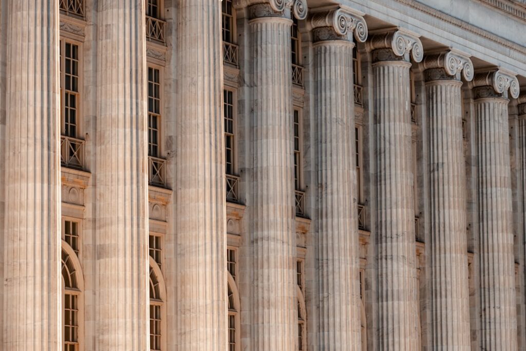 Courthouse with columns — bail in Singapore