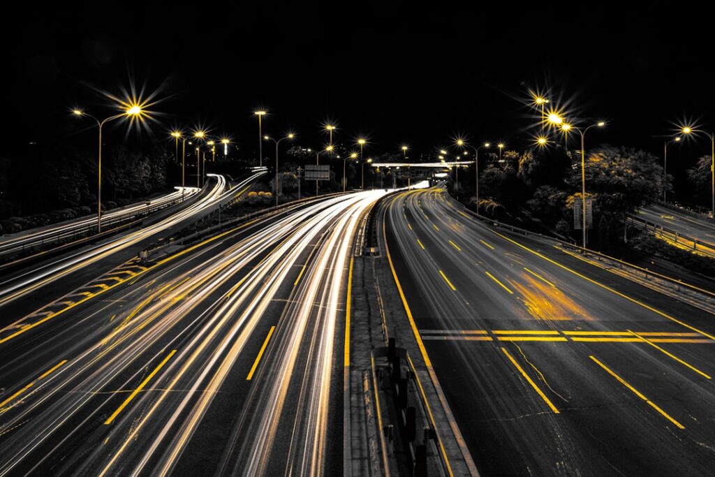 A highway at night — illustrating a Singapore failing-to-provide-specimen case study