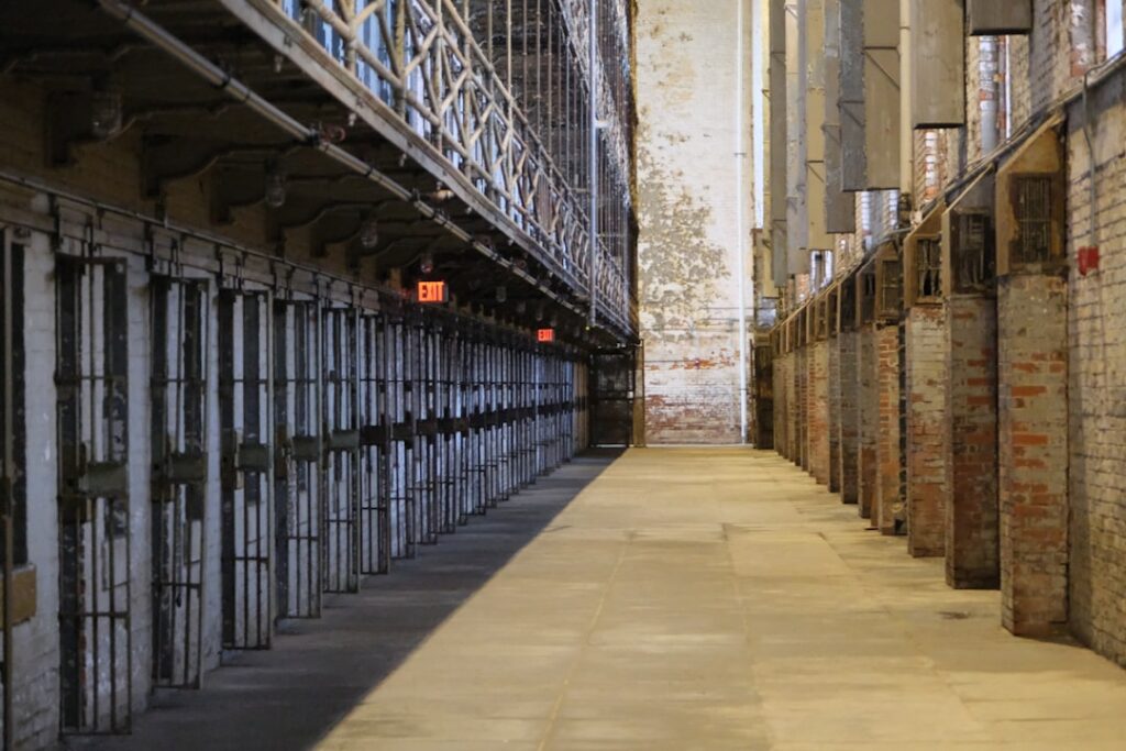 A prison hallway — illustrating a Singapore corrective training case study