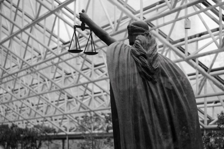 A statue of Lady Justice indoors — illustrating a Singapore Protection from Harassment Act case study