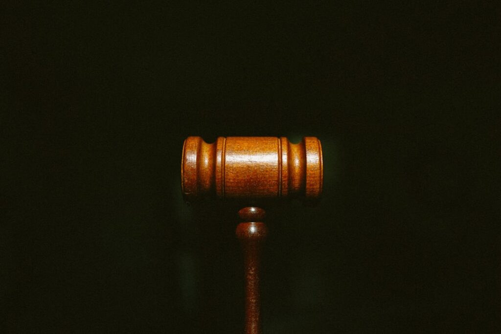 A polished wooden gavel — illustrating a Singapore voyeurism sentencing case study